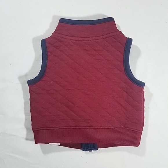Carter's Newborn Burgundy Quilted Vest - Picture 3 of 3